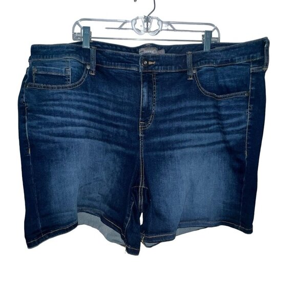Torrid Dark‎ Blue Wash Denim Jean Short Shorts Women’s Size 26 Casual Summer - Picture 1 of 10